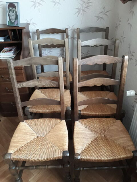6 chaises bois et paille rustique 0 Horbourg-Wihr (68)