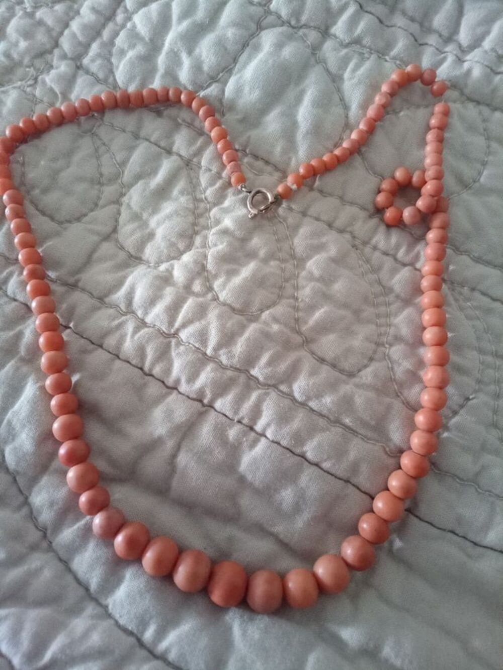 collier vintage corail ancien et or Rose Bijoux et montres