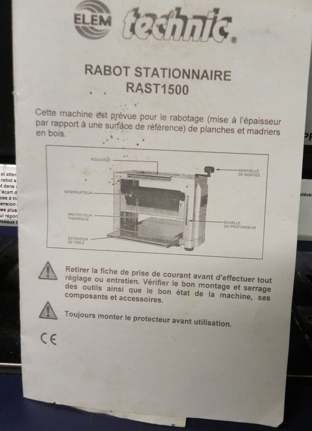 RABOT DE CHANTIER Bricolage