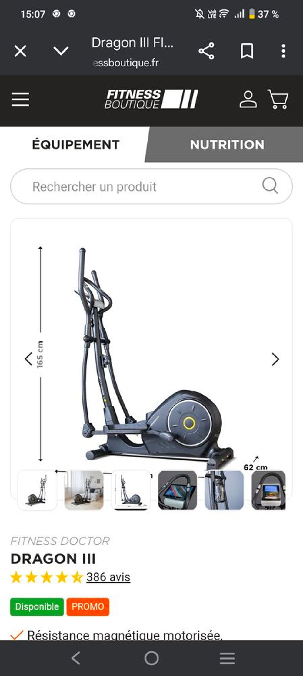 V&eacute;lo elliptique Sports