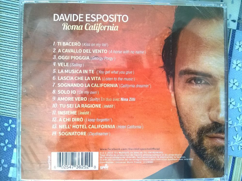 Album CD Davide Esposito - Roma California CD et vinyles