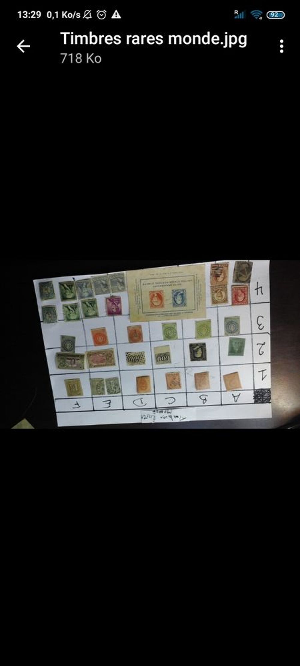 d'anciens timbres 