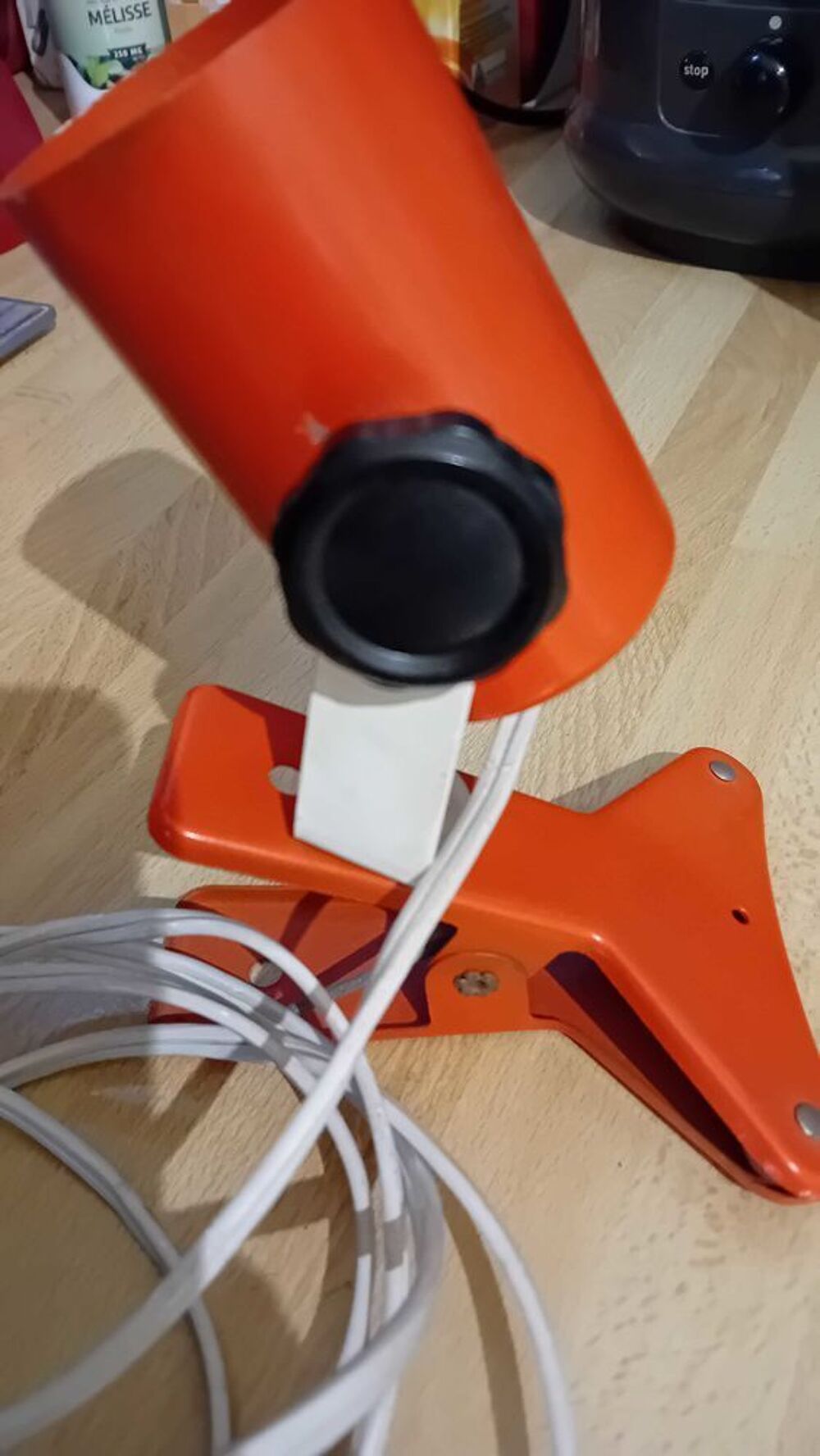 SPOT ORANGE METAL LAQUE 1970 VINTAGE SEVENTIES Décoration