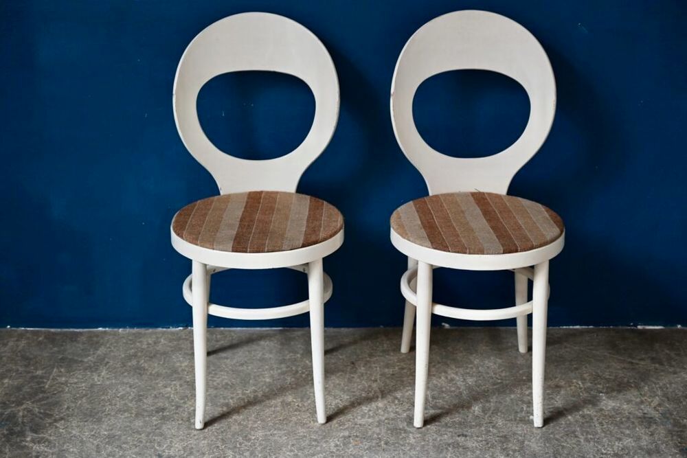 Paire de chaises de cuisine N 18 Mouette de Baumann design Meubles