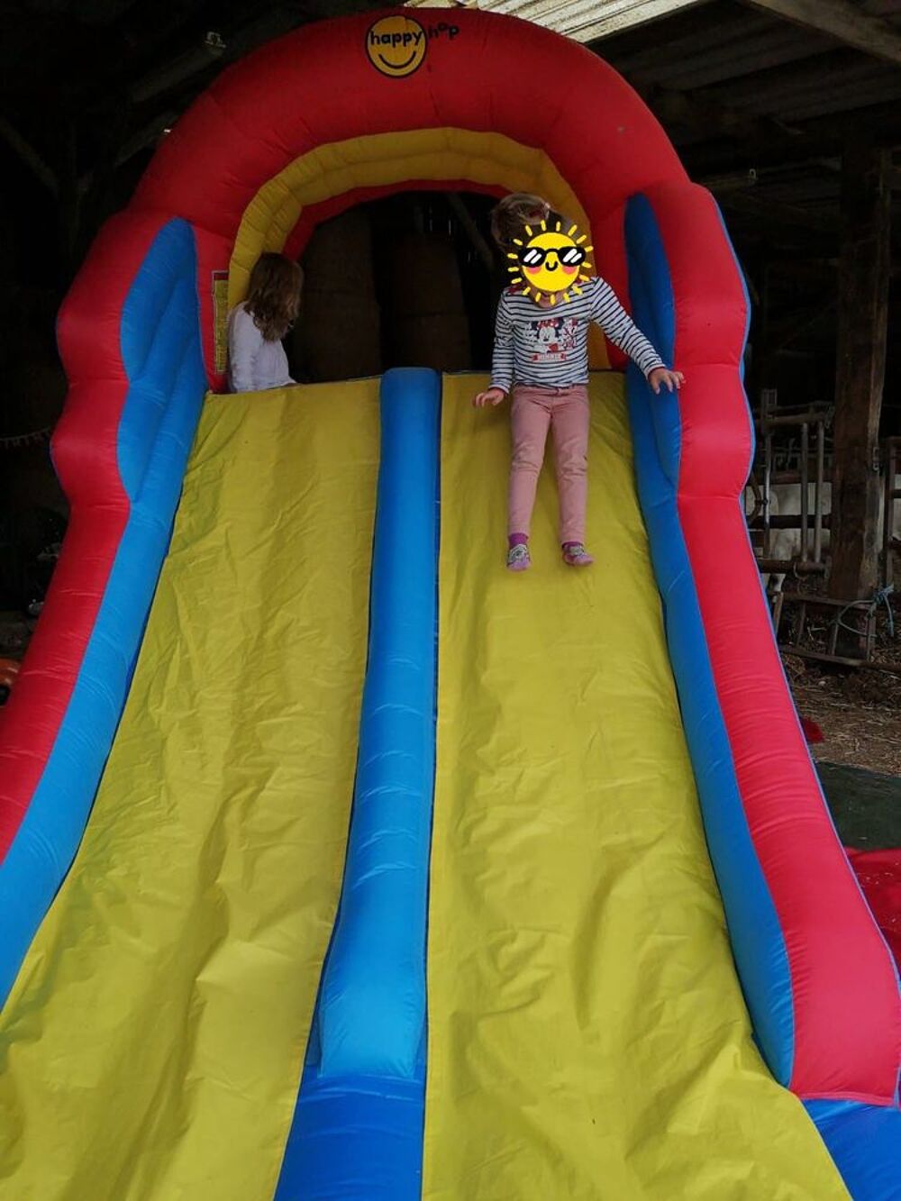 Ch&acirc;teau gonflable Happy Hop avec double piste de toboggan Jeux / jouets