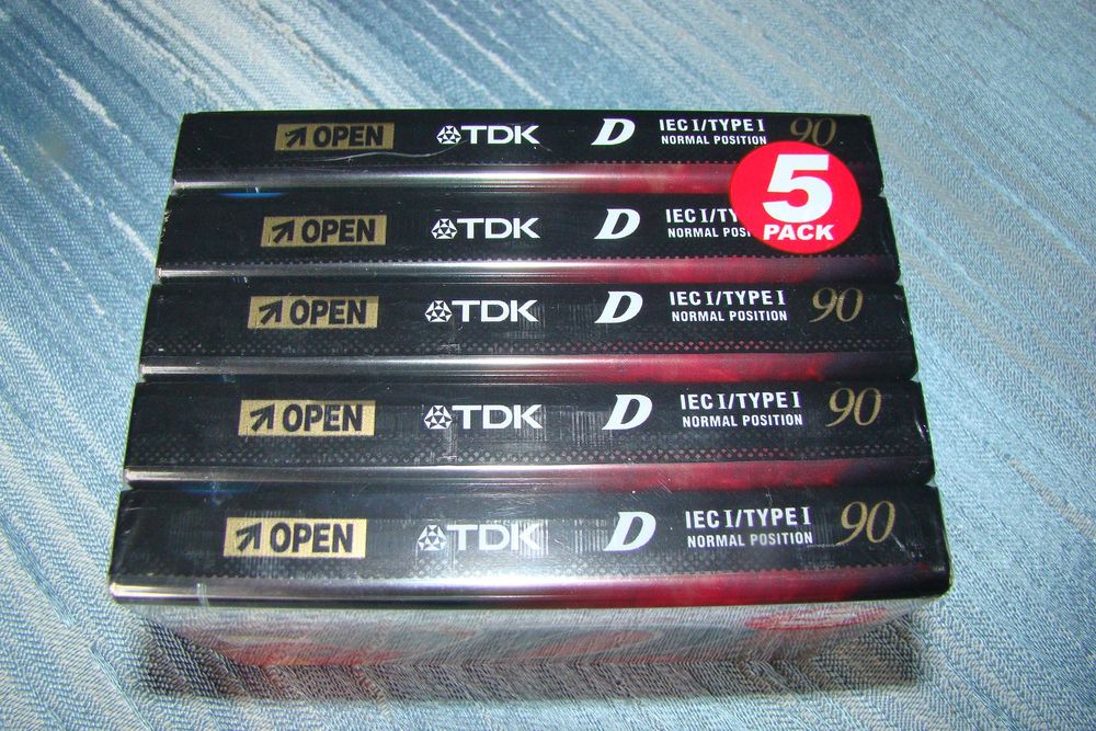 Pack de 5 cassettes audio TDK 90 minutes (Neuves)
Audio et hifi