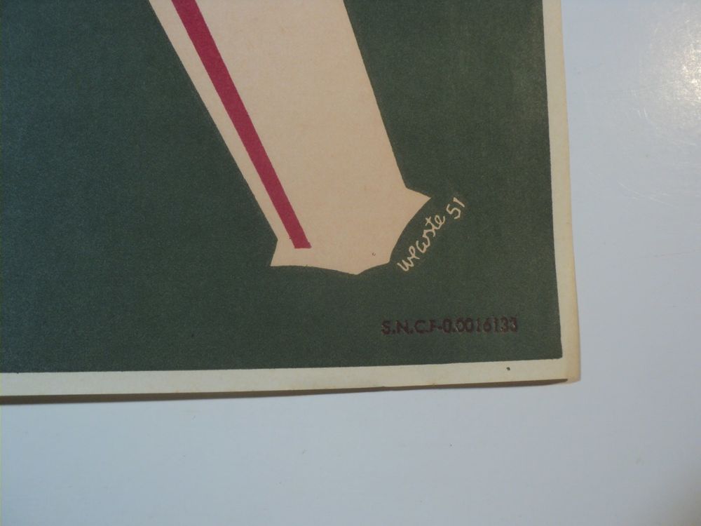 Ancienne Affiche S&eacute;curit&eacute; SNCF Dessin Wecoste 