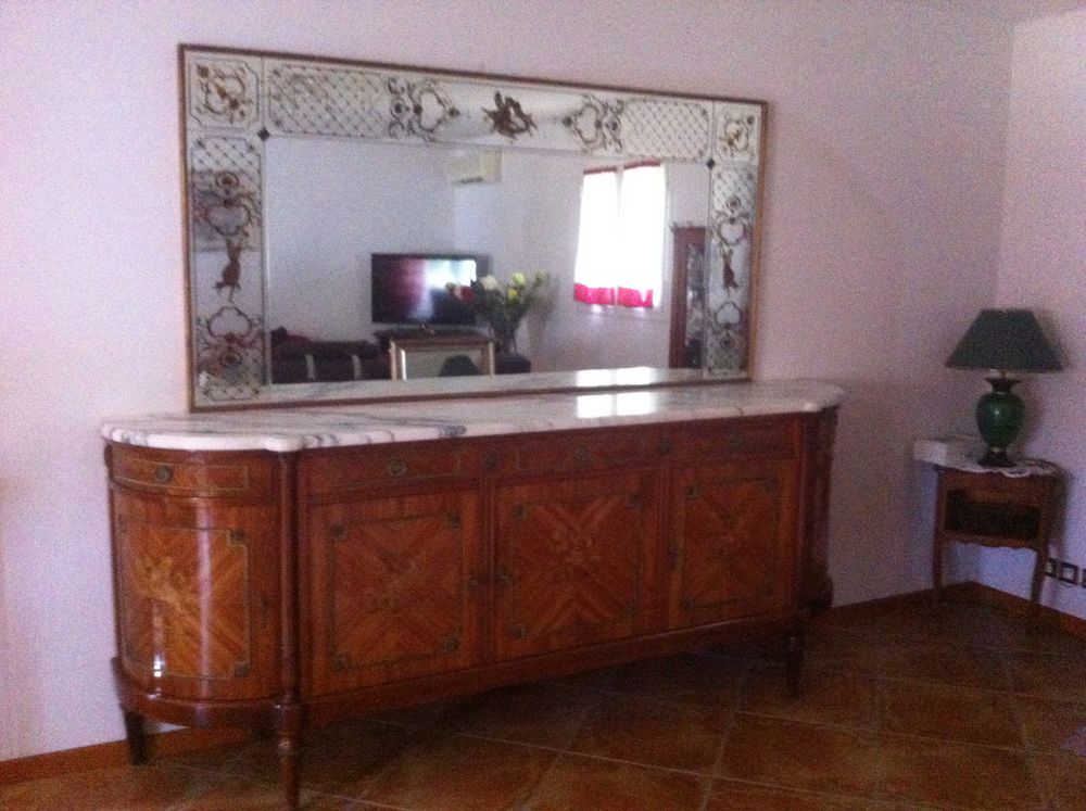 meubles bois de roses avec marbre + miroir Meubles