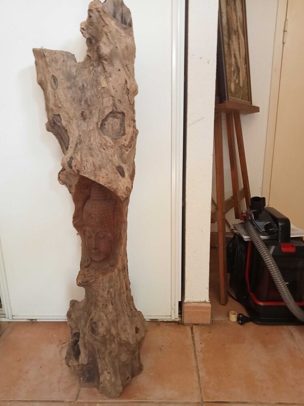sculpture en bois exotique Boudha Décoration