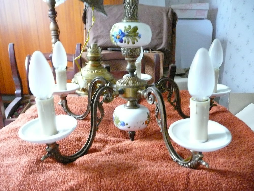 LUSTRE porcelaine laiton Meubles