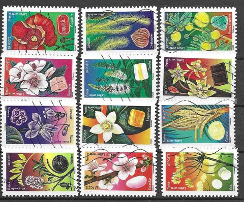lot den 12 timbres oblitérés de 2022 1.2 Maubeuge (59)
