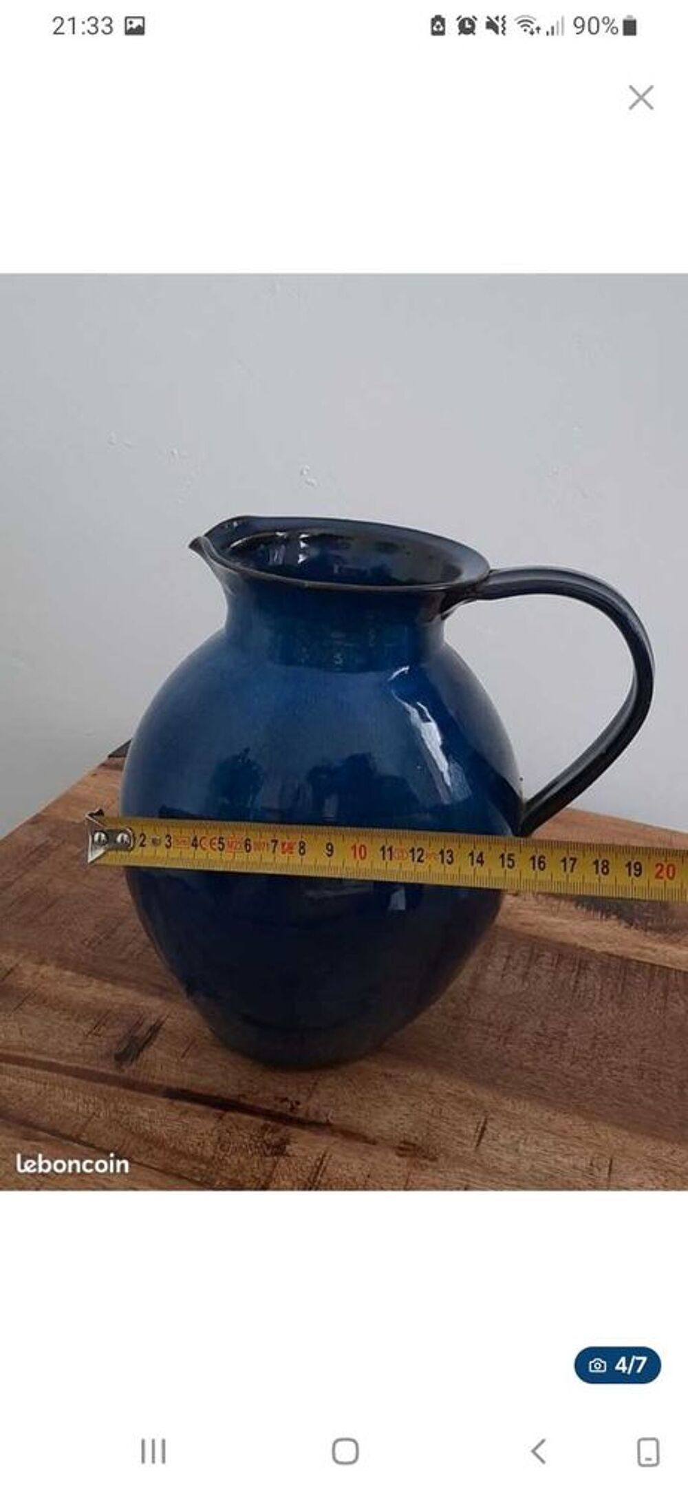 vase bleu &eacute;lectrique Décoration