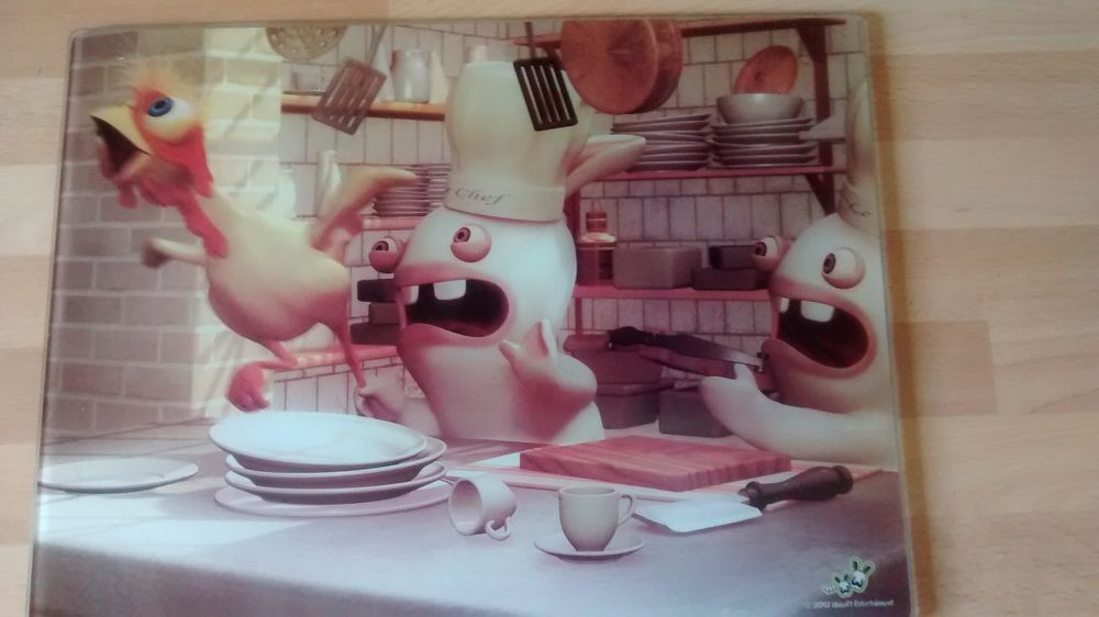Planche &agrave; d&eacute;couper les lapins cr&eacute;tins Décoration