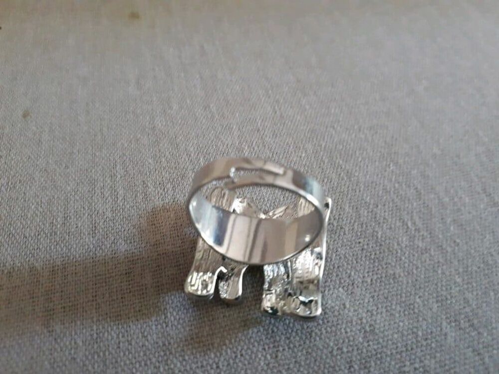 Bague argent&eacute; et marron Bijoux et montres