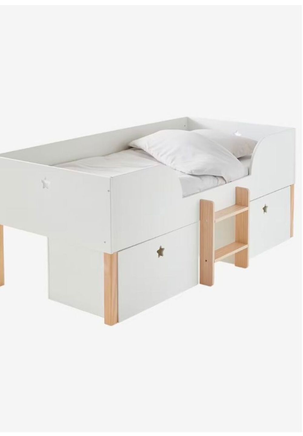 lit en hauteur avec rangement Vertbaudet + matelas 90x190 en parfait &eacute;tat Mobilier enfants