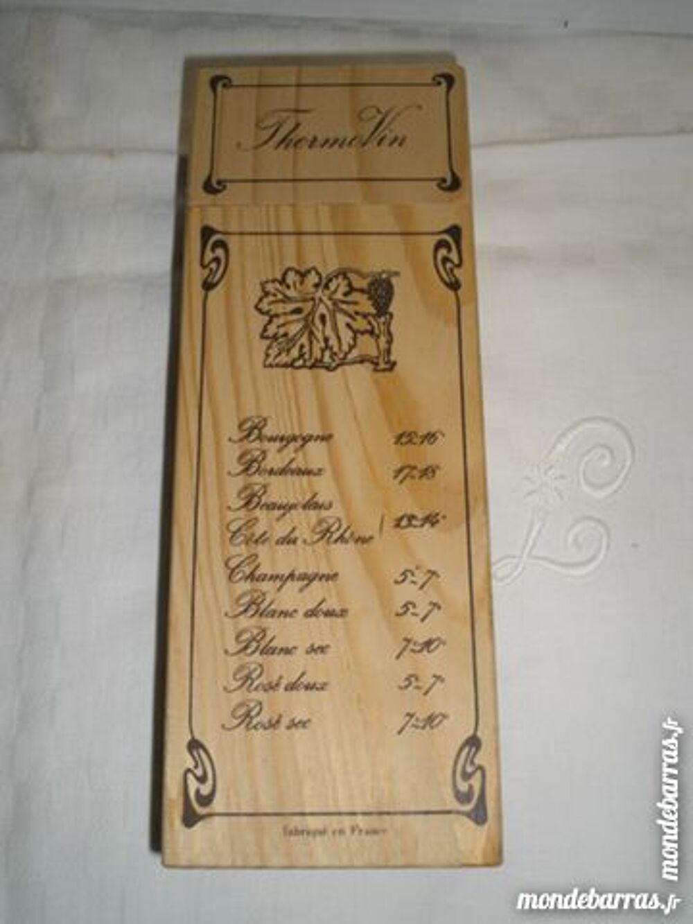 Thermom&egrave;tre &agrave; vin Cuisine