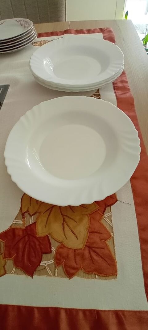 Lot de 5 assiettes creuses blanches 2 Eybens (38)