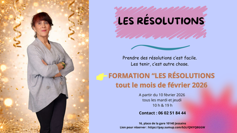 Formation "Les r&eacute;solutions 0 10140 Jessains