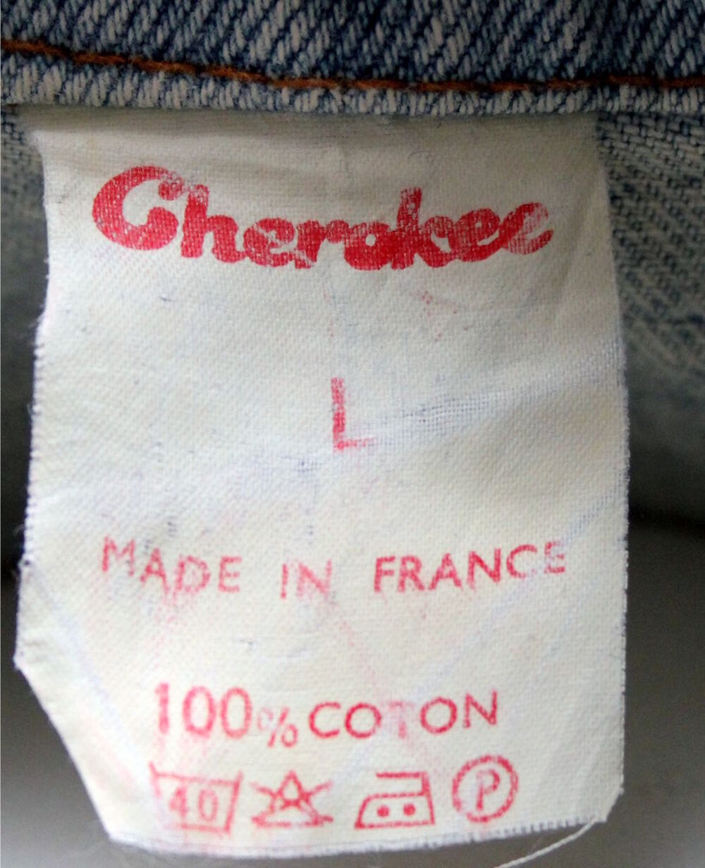 Blouson veste denim CHEROKEE vintage 80 T.L Vêtements