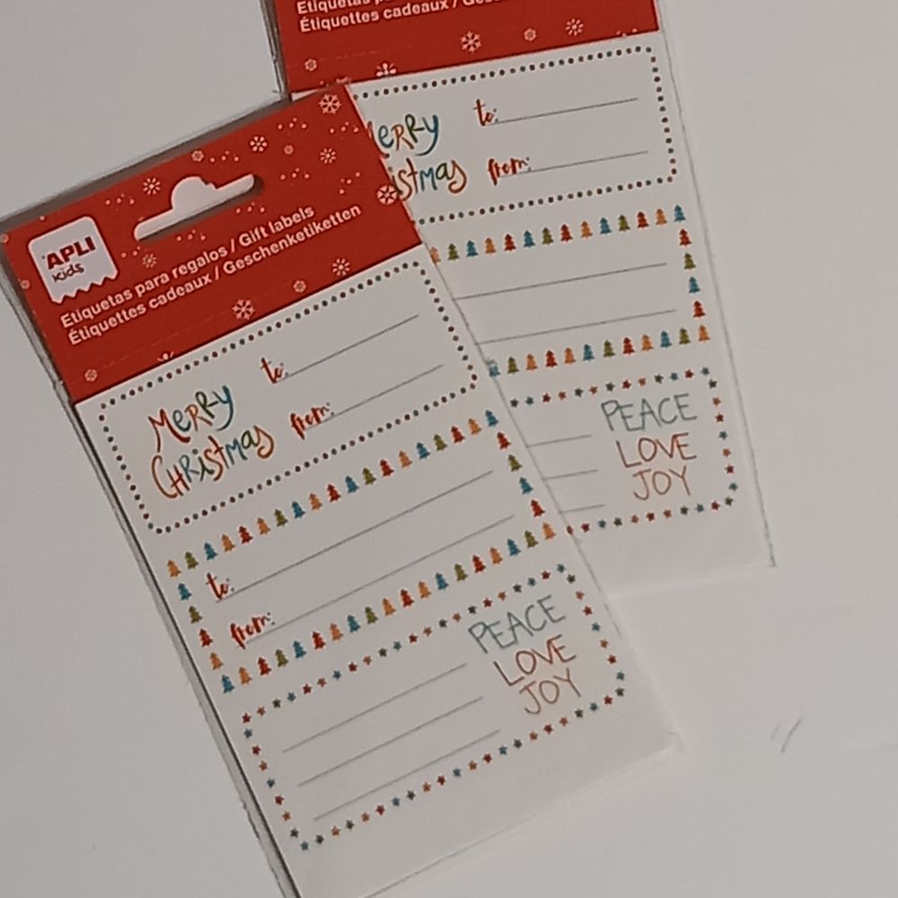 Lot de 18 &eacute;tiquettes cadeaux papier adh&eacute;sives pour Noel fabr Bricolage