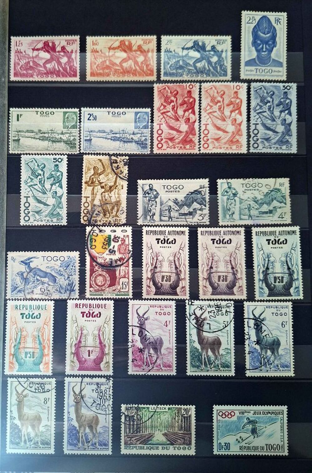 S&eacute;rie de timbres de collection du Togo 