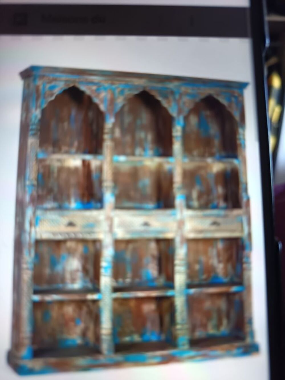 achet&eacute; 1799€ 650€ encore emball&eacute; Buffet biblioth&egrave;que antique fait en Inde par Maison du monde Décoration