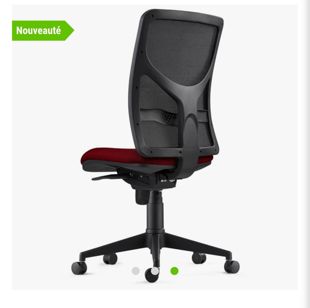 Chaise de bureau MILO, Support Lombaire, en Tissu, Bordeaux Matériel informatique