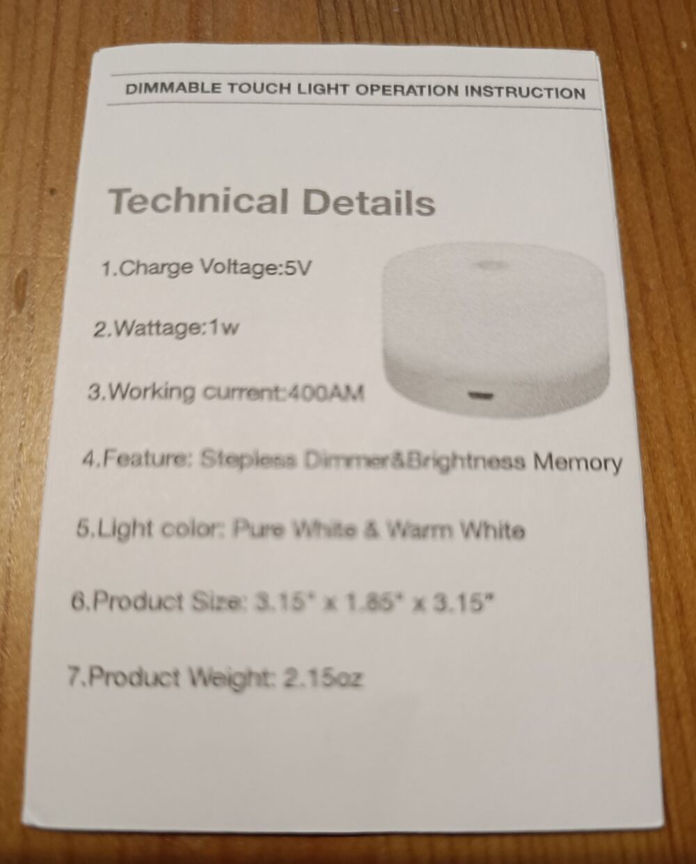 Lampe tactile lumi&egrave;re blanche chaude Décoration