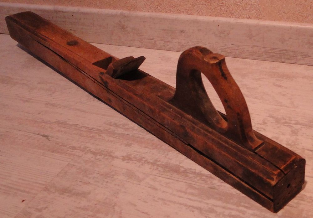 Varlope - Rabot ancien &agrave; bois avec poign&eacute;e - Tr&egrave;s bon &eacute;tat Bricolage