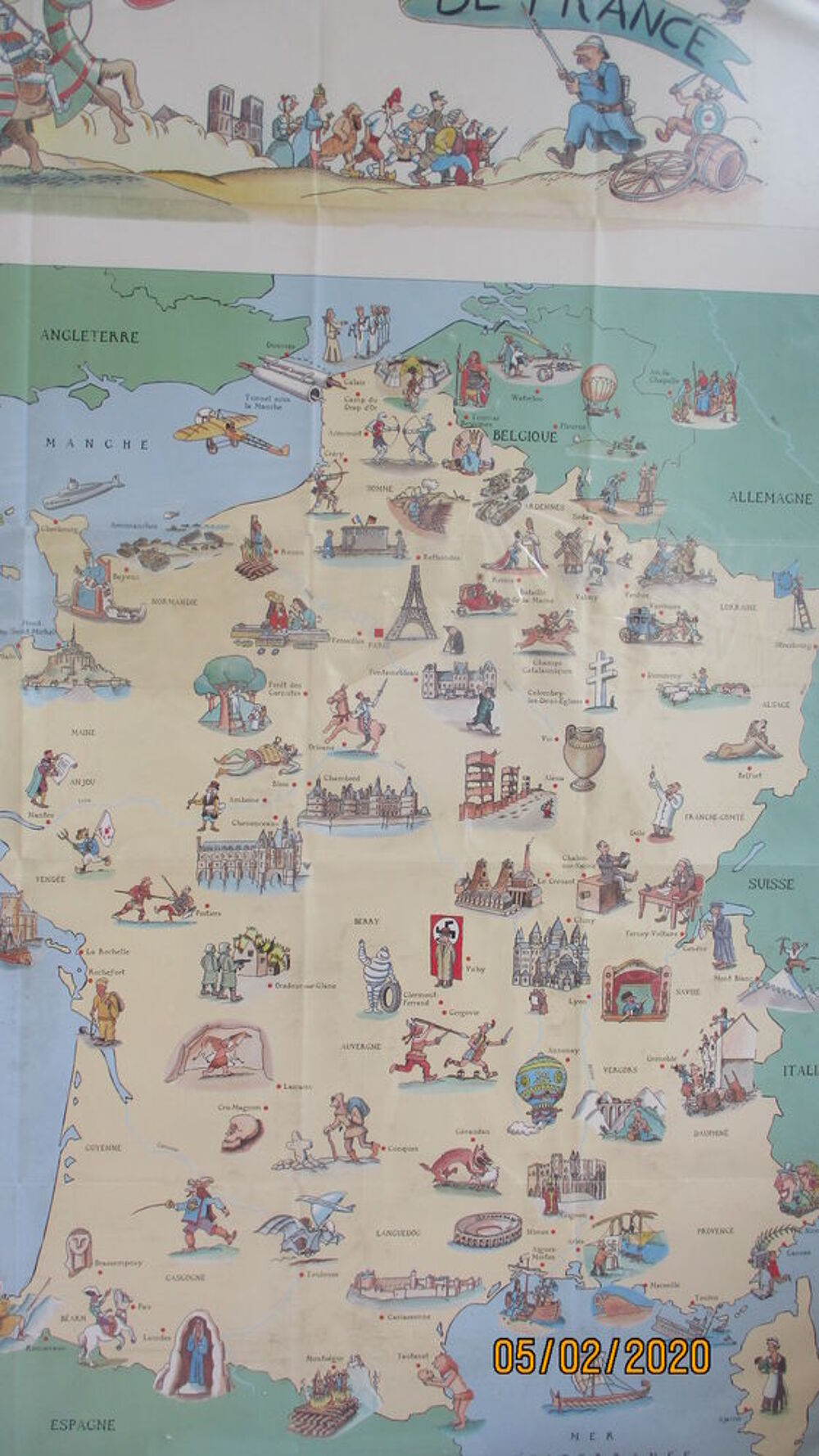 Le TOUR de l'HISTOIRE de FRANCE livre + carte. Décoration