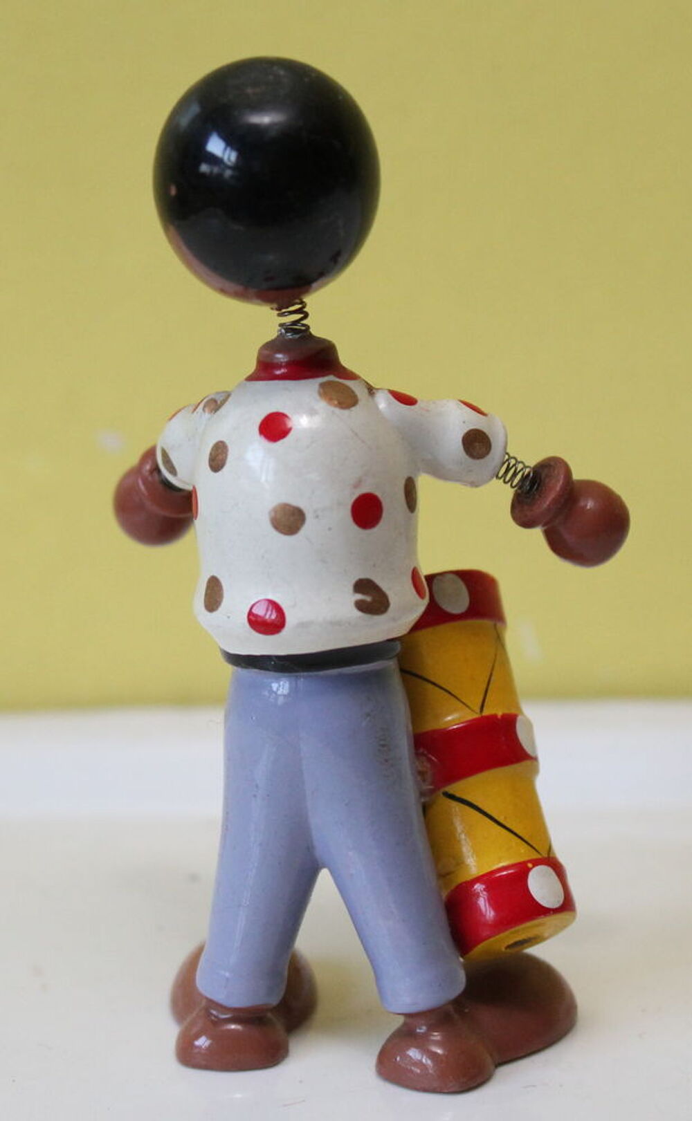 Figurine bois Bobble Head GOULA Spain Joueur de TamTam 