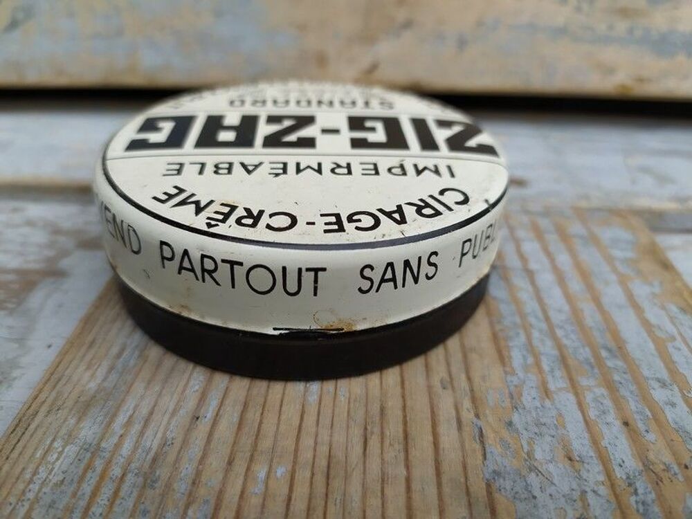 Deux Anciennes Boites Publicitaires Cirage ZIG-ZAG
