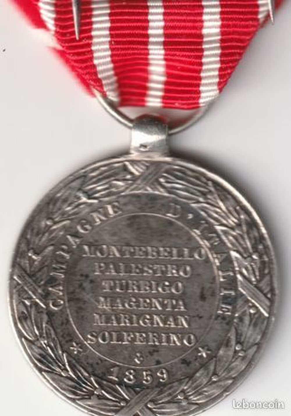 M&eacute;daille Napol&eacute;on III Campagne d'Italie 1859. 