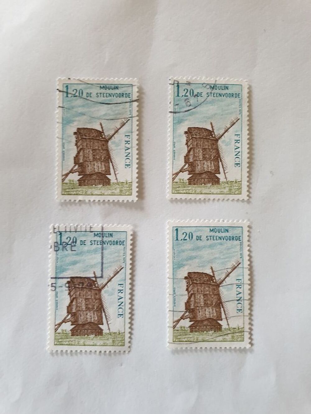Timbre france Moulin de Steenvoorde 1979 lot 0.32 euro 