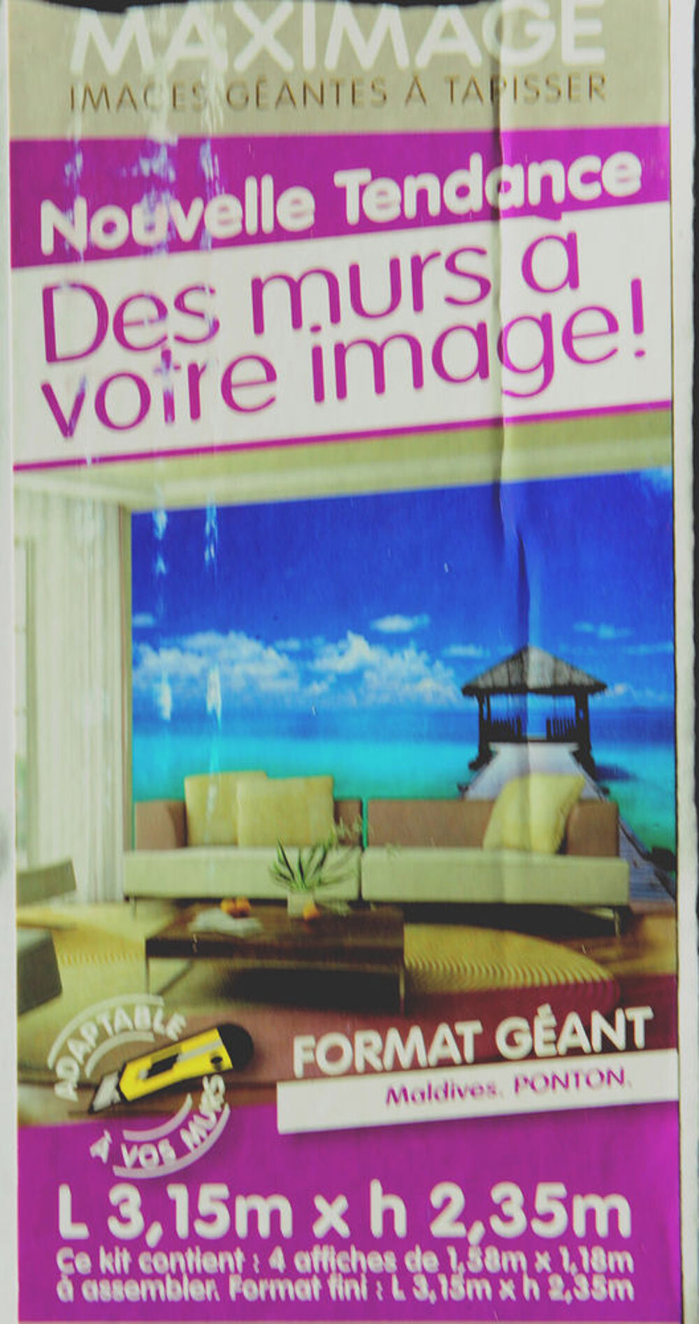 (205) D&eacute;coration couleur fond affiches sur les Maldives. Décoration