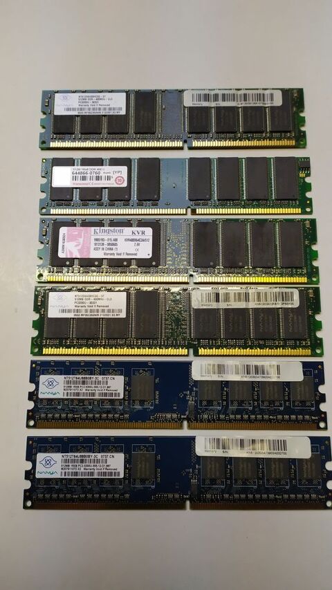 Barrettes de mémoire PC DDR 512MB 5 Nantes (44)