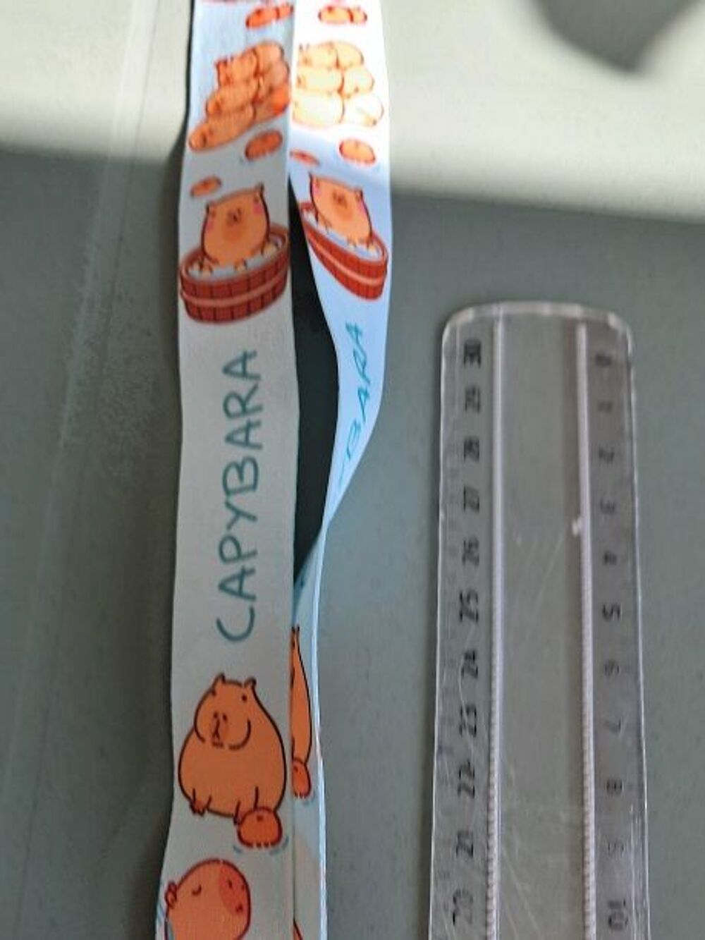 Lanyard porte-cl&eacute; collier carte chaine capybara manga kawaii 