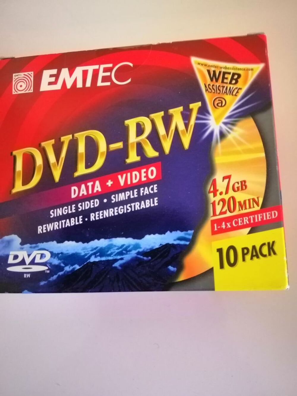 PACK NEUF 10 UNITES DVD -RW &quot;EMTEC &quot; REENREGISTRABLES Matriel informatique