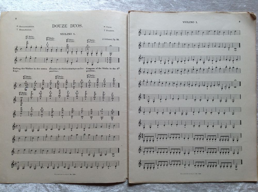 PARTITION ANCIENNE COLLECTION LITOLFF GEBAUER 32 PAGES Instruments de musique