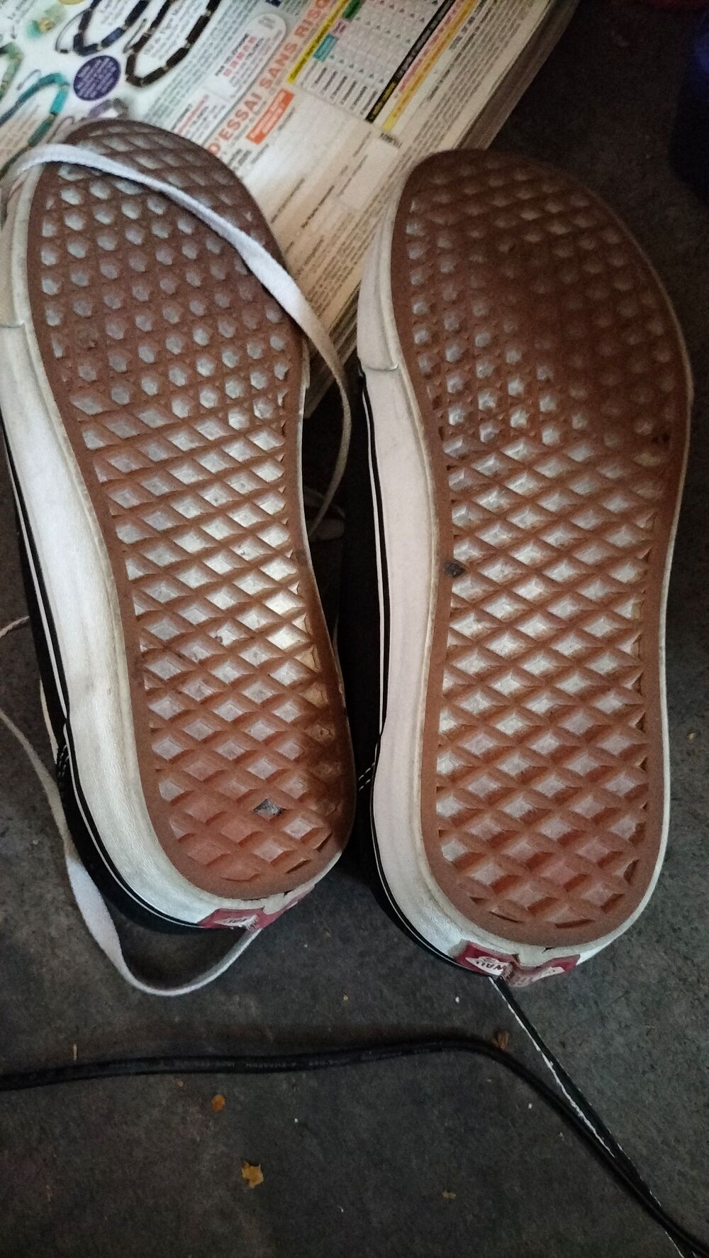 Basket cuir Vans off the wall pointure 40 tr&egrave;s bon &eacute;tat Chaussures