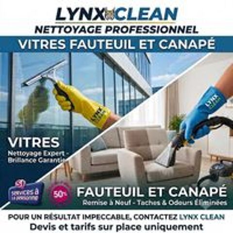   Nettoyage Pro : Vitres, Fauteuil, Canapé, Matelas 
