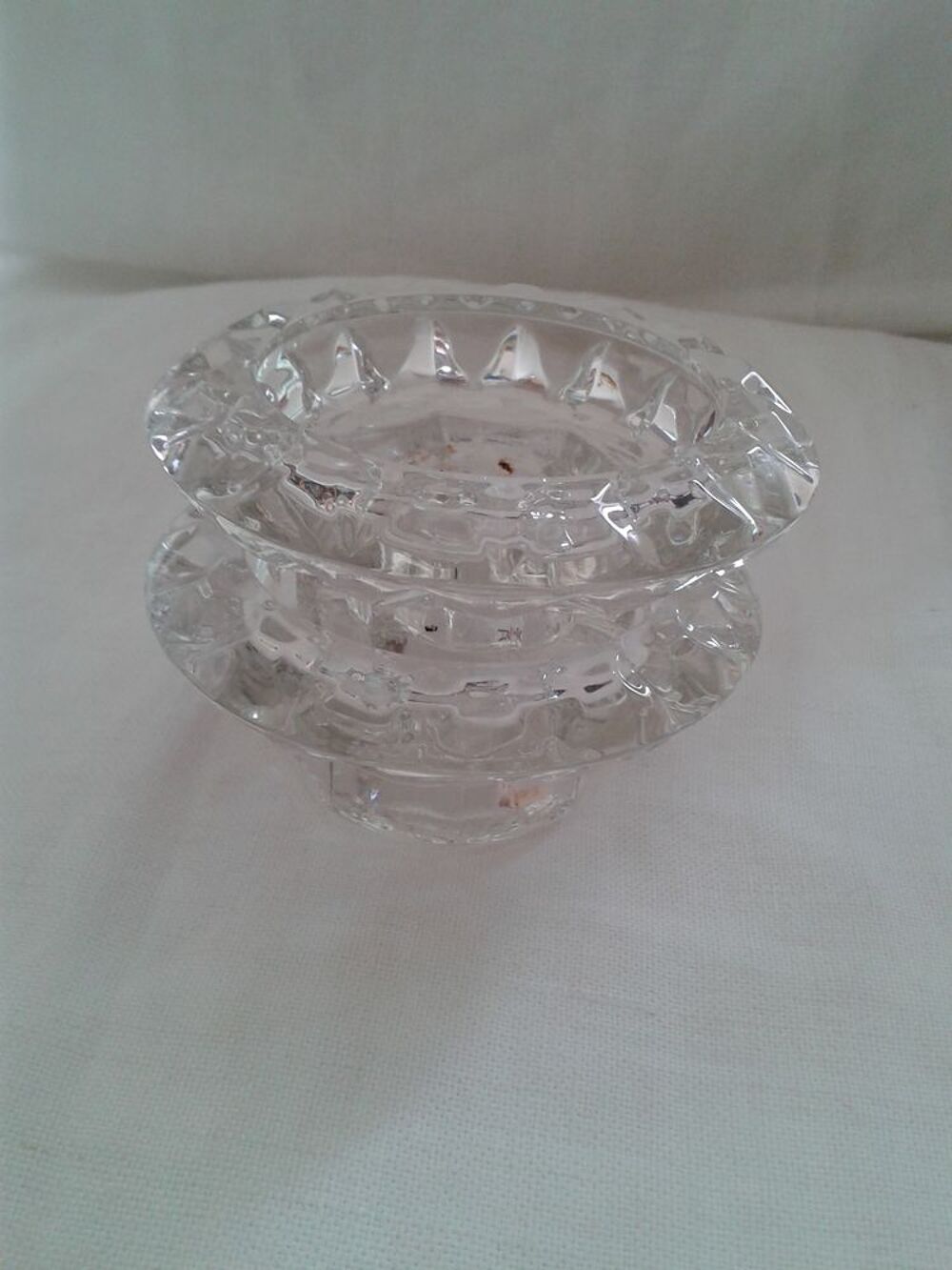 ensemble de 4 portes bougies m&eacute;tal dor&eacute; et en verre neufs Décoration