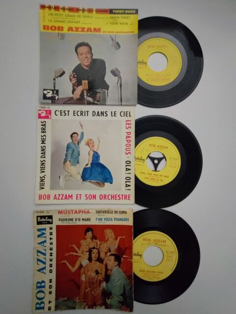 Bob azzam - lots de 3 - 45 tours vinyle 20 Tourcoing (59)