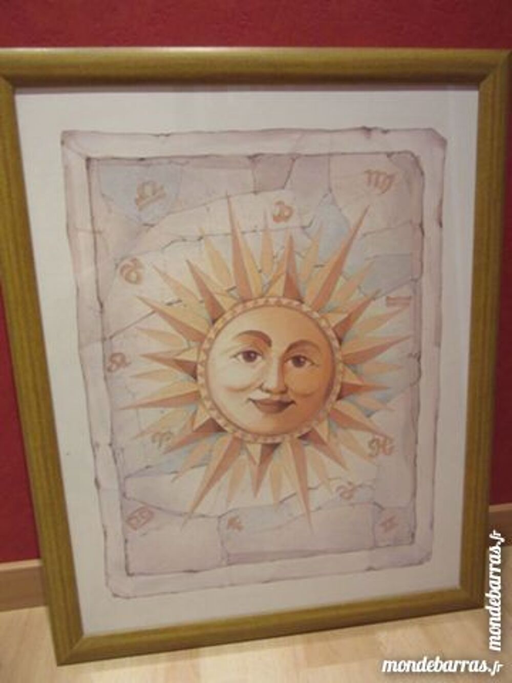 Tableau - repr&eacute;sentation soleil en parfait &eacute;tat Décoration