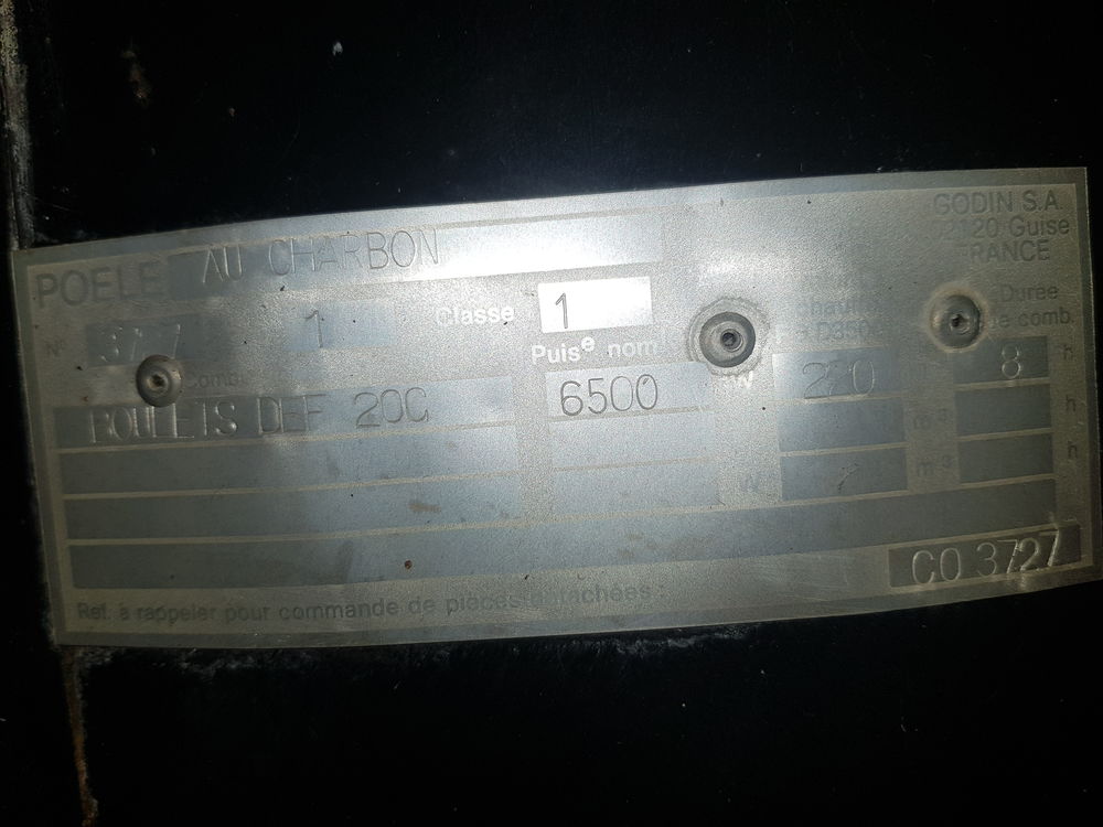 Poele bois charbon godin Electroménager