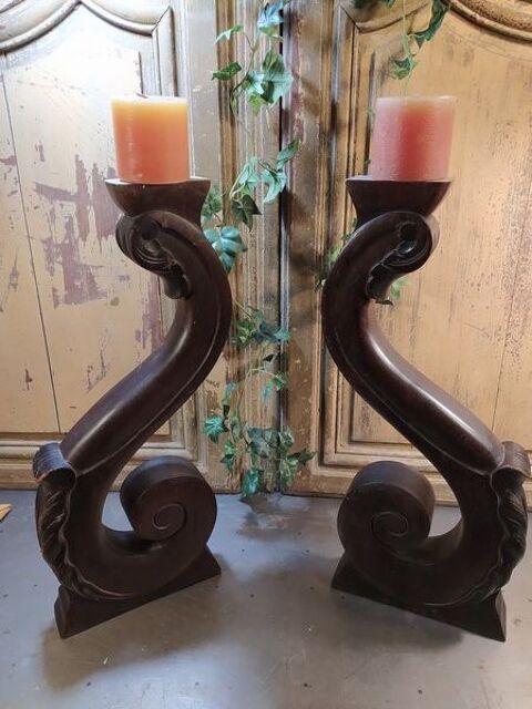 Anciens Pieds Meuble en Bois Console ou Étagère 40 Loches (37)