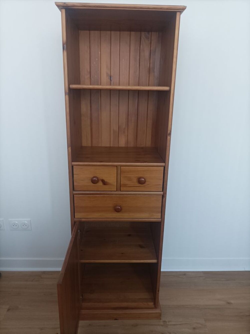 Colonne de rangement en pin massif Meubles