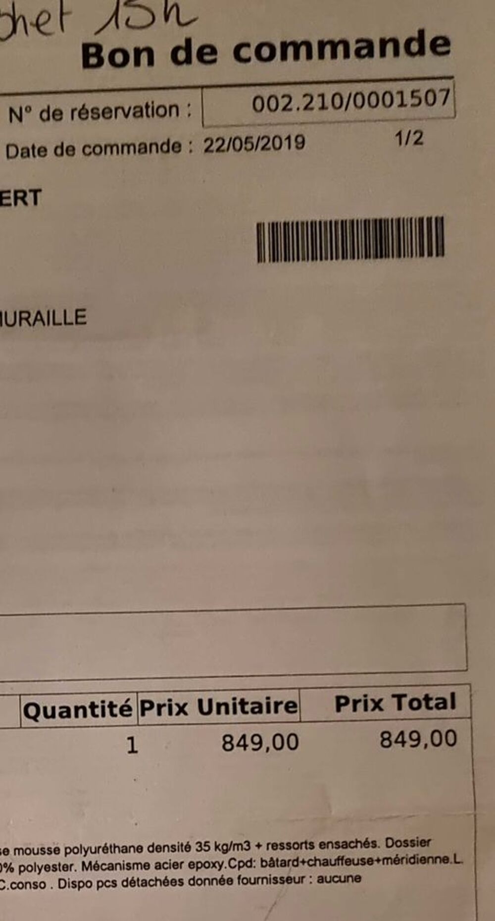 Canap&eacute; Willy AMG RLX M Gris Clair Meubles