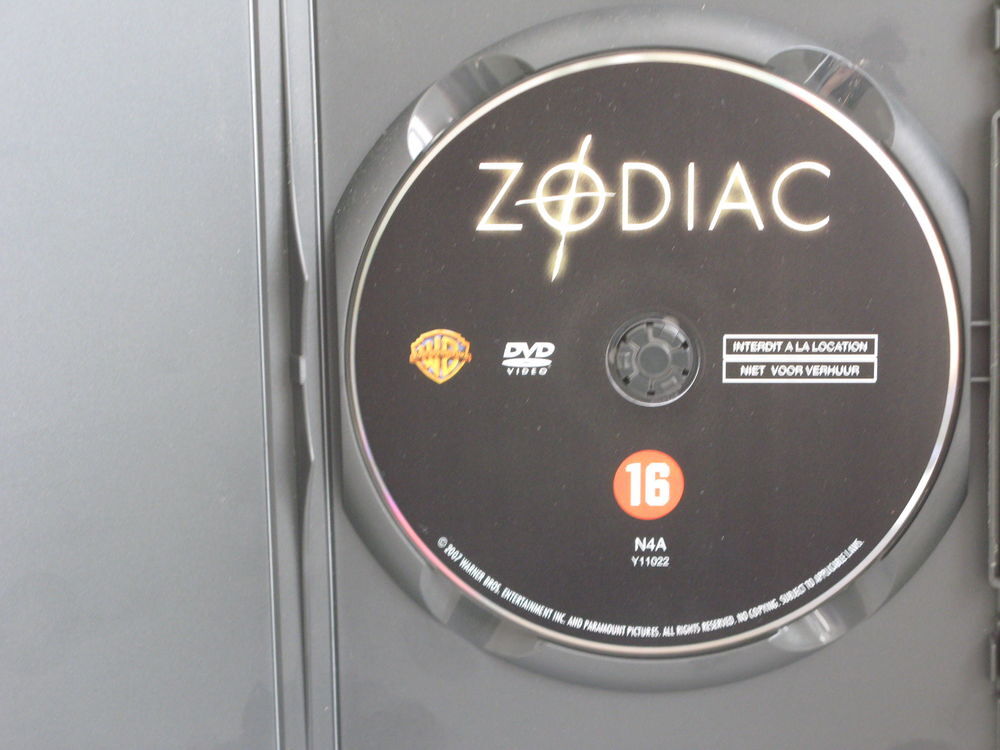 zodiac DVD et blu-ray