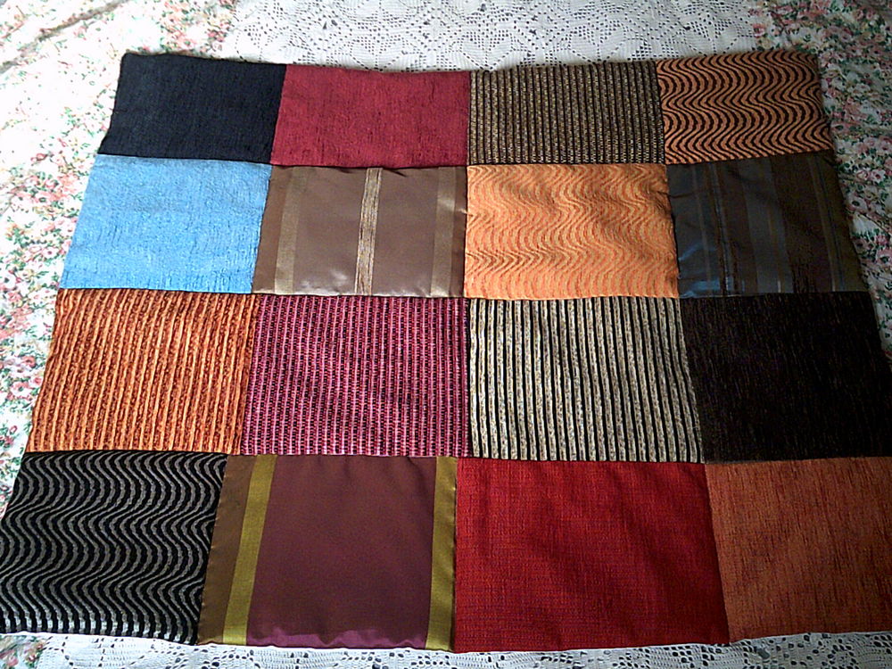 Plaid en tissu patchwork FAIT MAIN Décoration